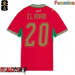 Marocco Ayoub El Kaabi #20 Prima Maglia Femmina Mondiali 2026 Manica Corta